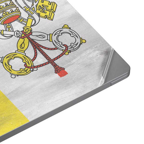 Vatican City Flag Distressed Laptop Skins